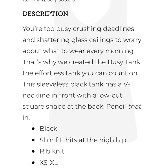 Cabi Busy Tank - Picture 4 of 7